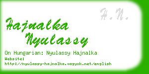 hajnalka nyulassy business card